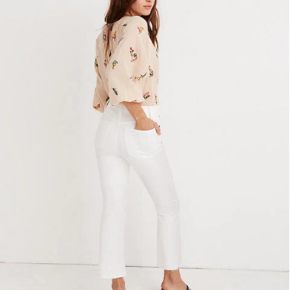 Madewell Tall Cali Demi-Boot Jeans in Pure White - Picture 2 of 11
